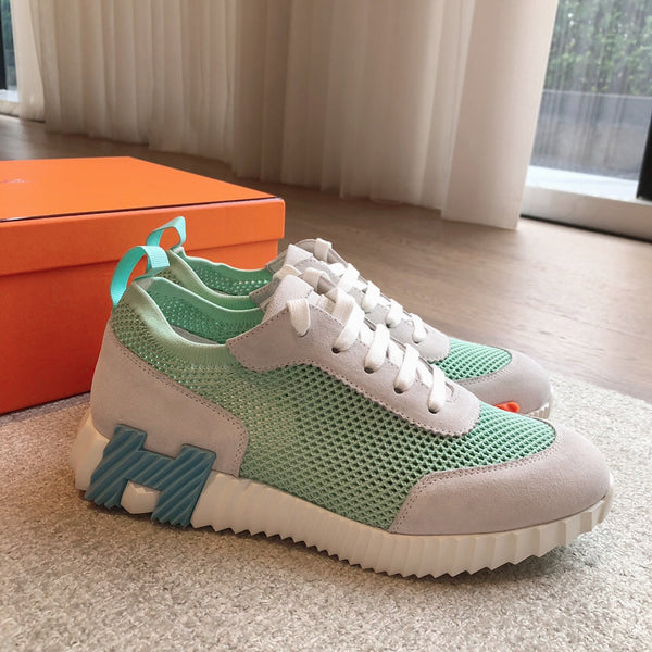 HM Men's 25 Sneaker Seafoam Mesh Suede 541303