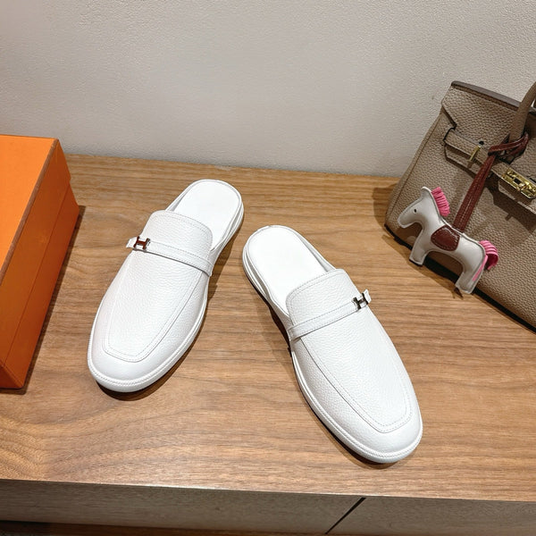 HM Men's 25 Likely Mule White Cowhide 691639