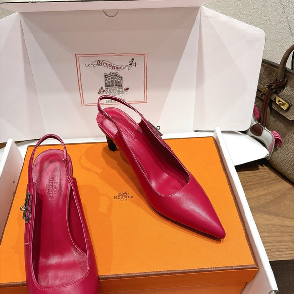 HM Lover Pump 80mm Rose Framboise Calfskin 429027