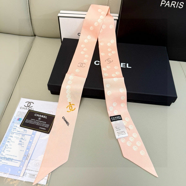 CC Twilly Mini Scarf 120cm Light Pink Mulberry Silk 949111