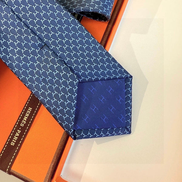 HM Hilario Tie Blue Twill Silk 210002
