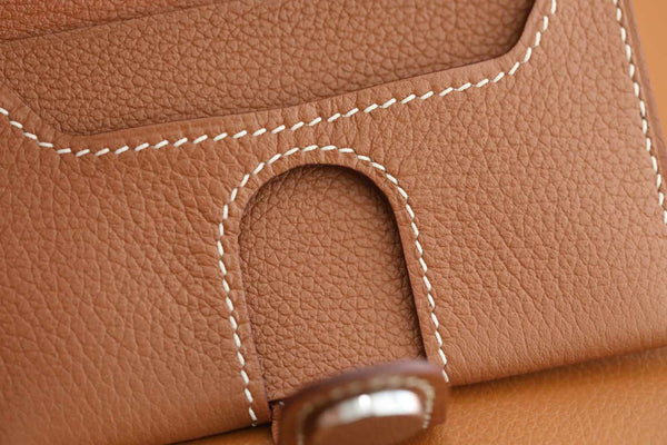 HM R.M.S Card Holder Brown Togo Leather 284473