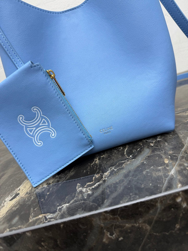 CL Small Hobo Blue Supple Smooth Calfskin