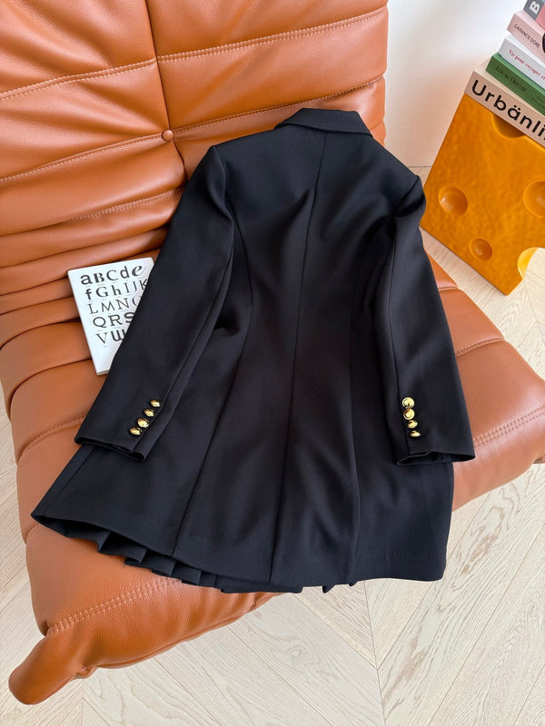 Miu Miu 25 Suit Dress Black Wool Polyester