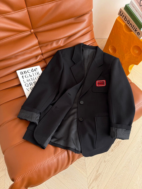 Miu Miu 25 Suit Jacket Black Wool Polyester