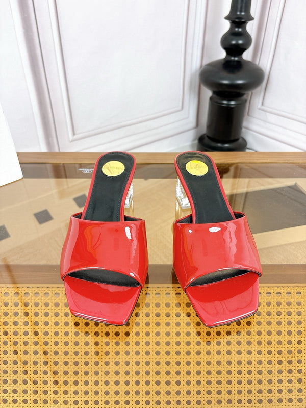 YSL High-Heeled Sandal 5.5cm Red Patent Leather 932051
