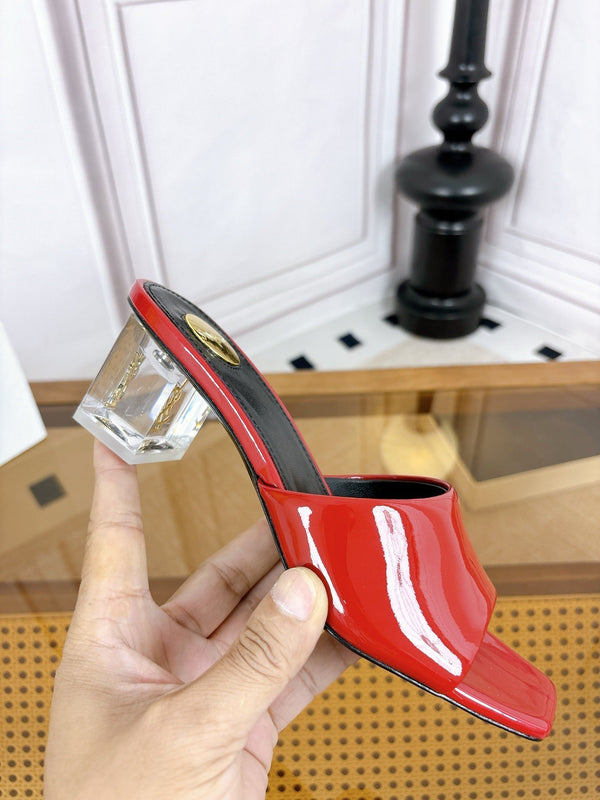 YSL High-Heeled Sandal 5.5cm Red Patent Leather 932051