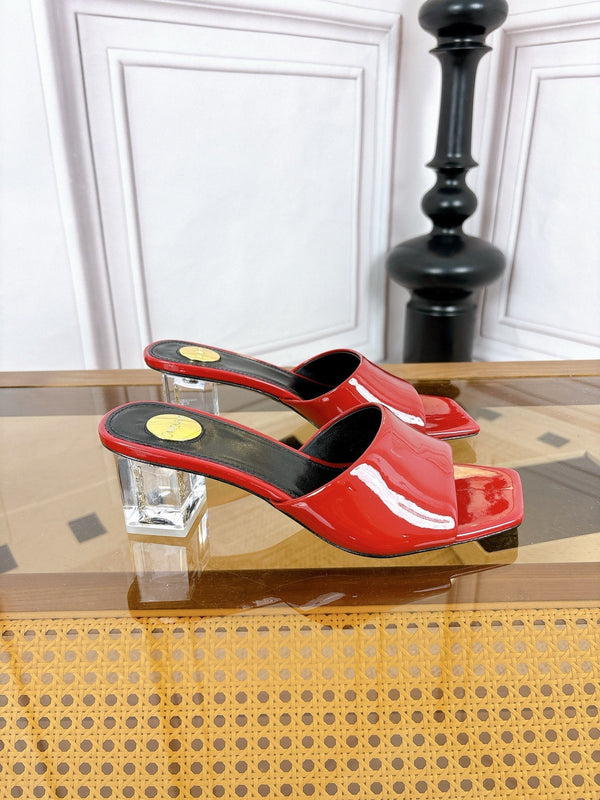 YSL High-Heeled Sandal 5.5cm Red Patent Leather 932051