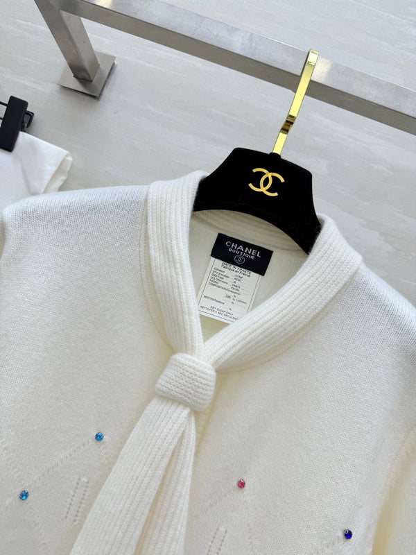 CC Cardigan White Cashmere 343307