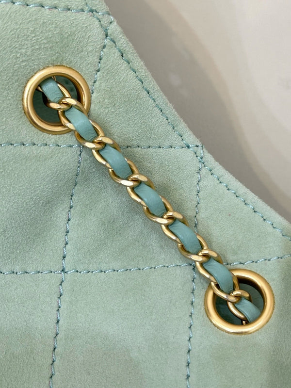 CC 25C Hobo Bags 40cm Light Green Suede