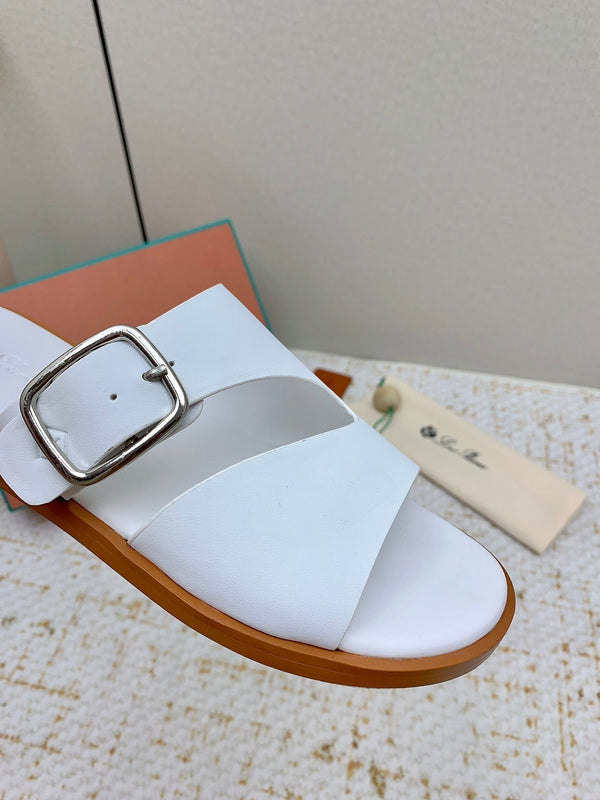 LP Men Sandals In White Calfskin