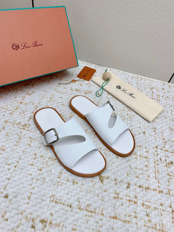 LP Men Sandals In White Calfskin