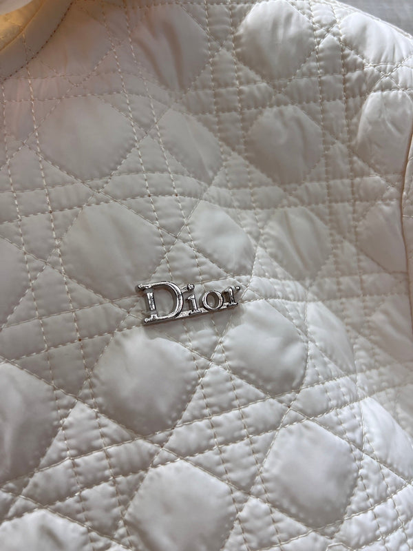 CD 26s Zipped Macrocannage Jacket Cream Quilted Technical Taffeta 420989