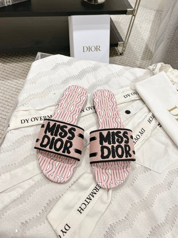 CD 25 Mid Heel Mules Cotton Fabric 241433