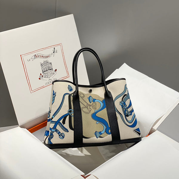 HM Garden Party 36 Multicolor Canvas and Negonda Calfskin 243395