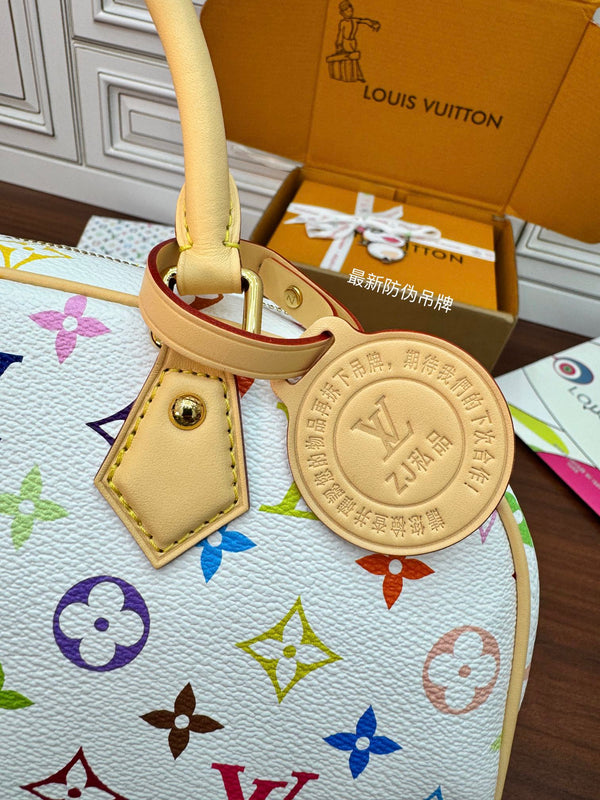 LV Nano Speedy 27cm White Multicolore Monogram Canvas 330435