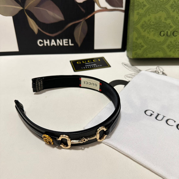 HORSEBIT HAIRBAND IN BLACK CALFSKIN 185582