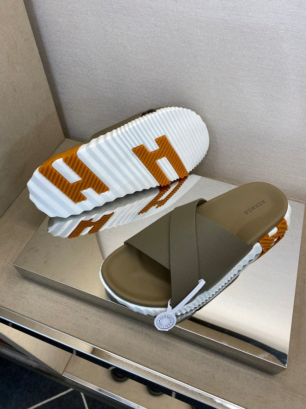 HM Men's Infra Slide Moss Green Calfskin 602608