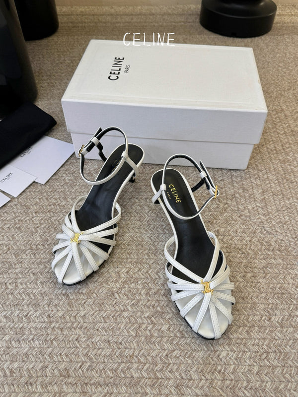 CL Triomphe Sandal 6.5cm White Lambskin 835890