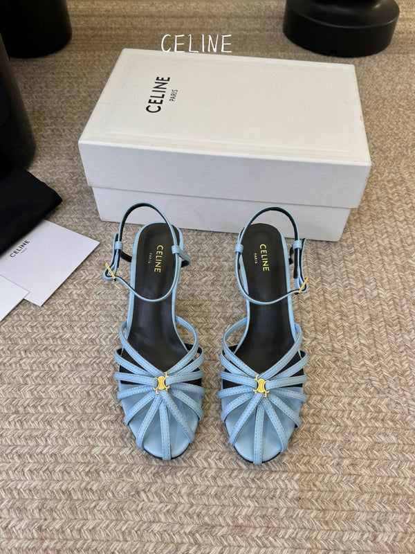 CL Triomphe Sandal 6.5cm Light Blue Lambskin 835894