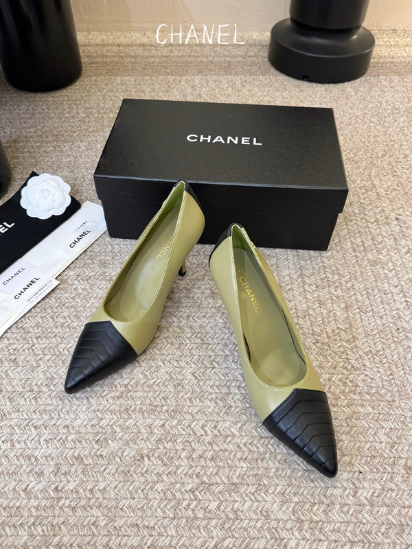 CC 26ss Pump Black Olive Lambskin 835698