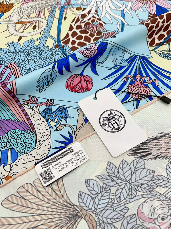 Precious Paradise Scarf 90 CM In Colorful Silk Twill 234593