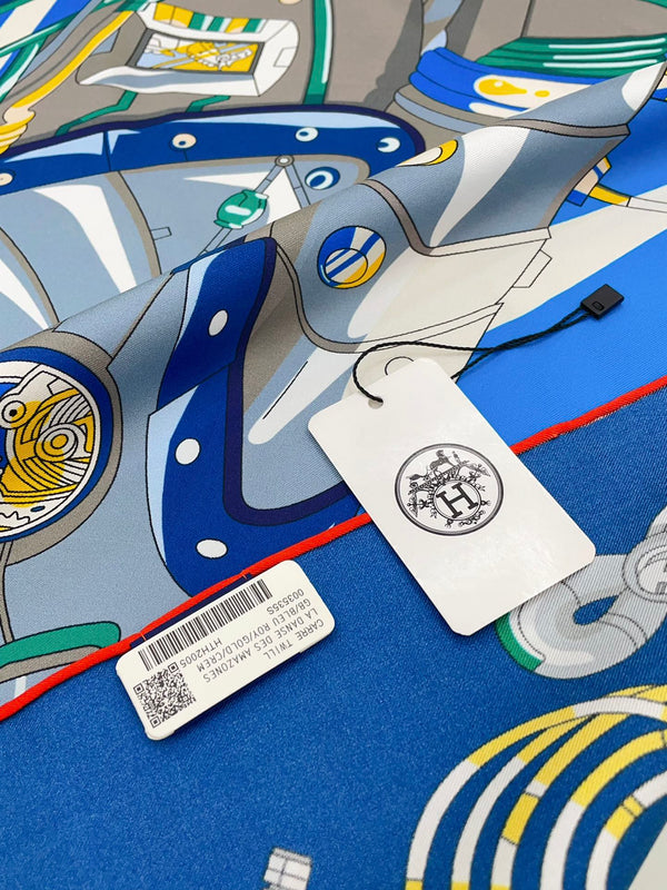 Neo Brandebourgs Scarf 90 CM In Colorful Silk Twill 257435