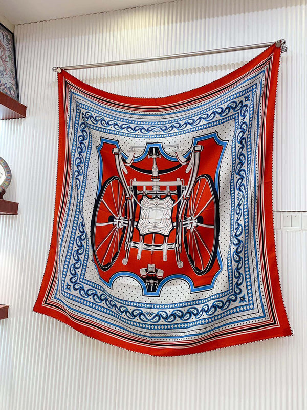 LES ROUES DE PHAETON BANDANA SHAWL 140 CM COLORFUL 385446