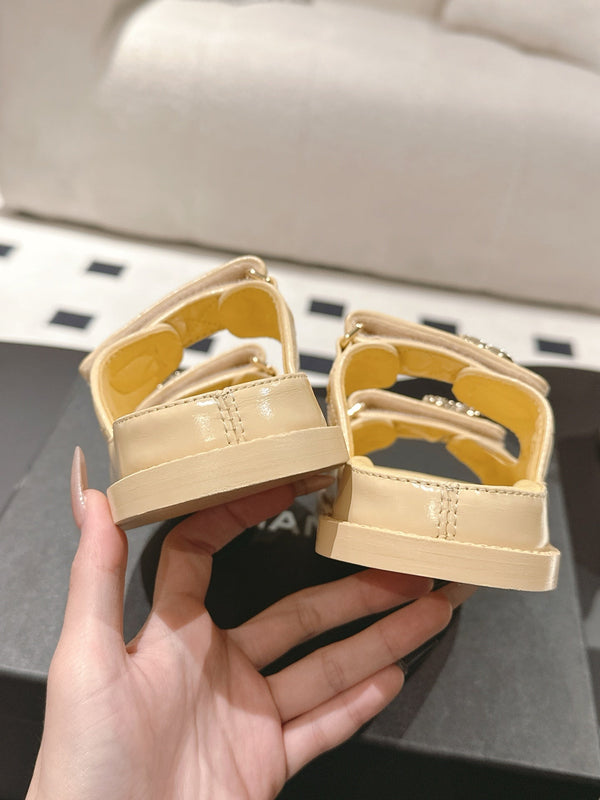 cc 25p dad mule sandal yellow leather 237569