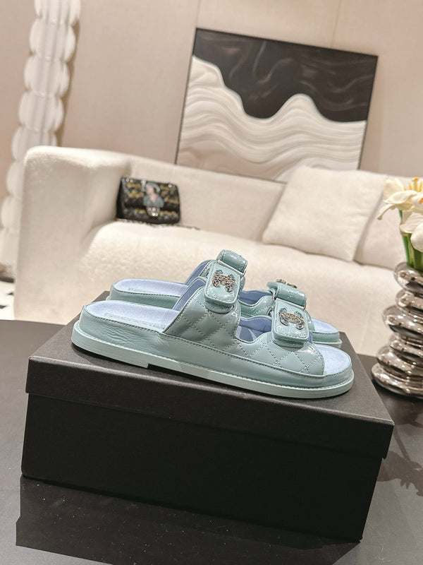 cc 25p dad mule sandal blue sky leather 237572