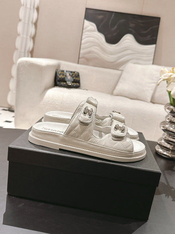 cc 25p dad mule sandal grey leather 237574