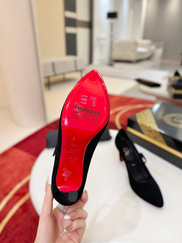 CL Pump 8.5cm Black Suede 825371