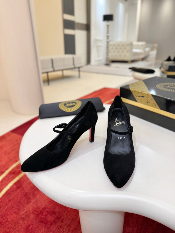 CL Pump 8.5cm Black Suede 825371