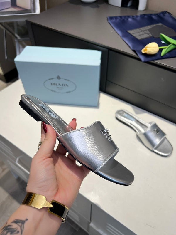 Prad 26s Slide Sandals Saffiano 140508
