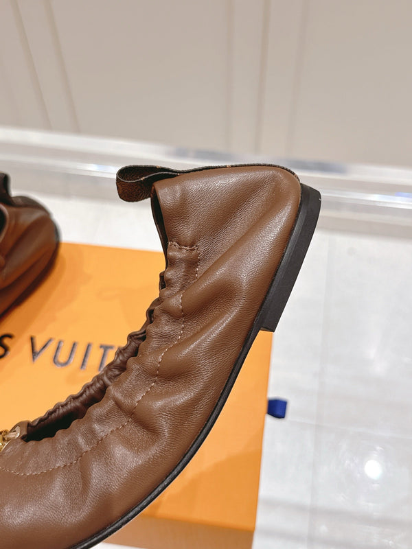 LV 25PF Nolita Flat Ballerina Brown Sheepskin 480515