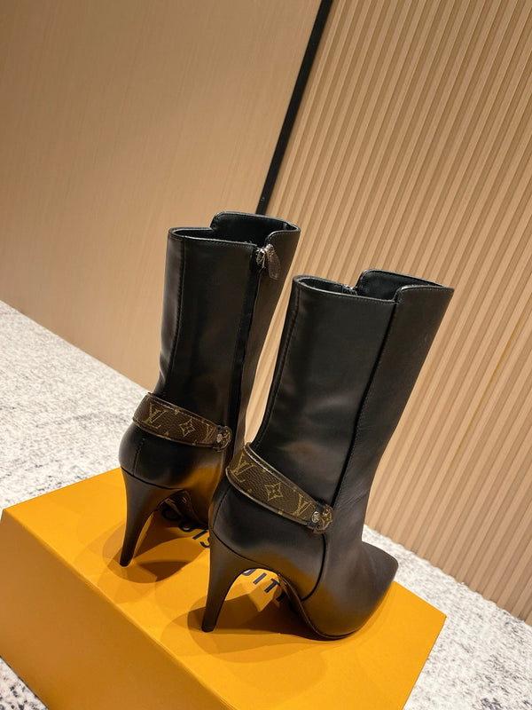 LV Legacy Ankle Boot 80mm Black Cowhide 480589