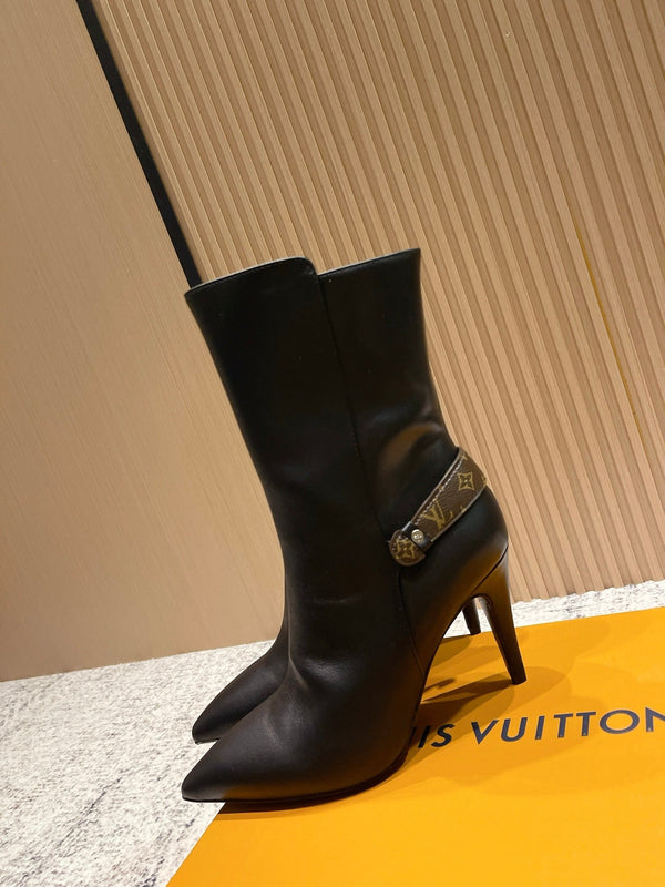 LV Legacy Ankle Boot 80mm Black Cowhide 480589