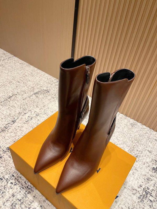 LV Legacy Ankle Boot 80mm Brown Cowhide 480590