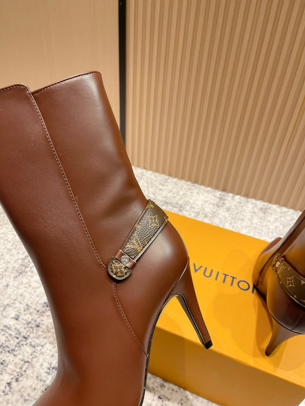 LV Legacy Ankle Boot 80mm Brown Cowhide 480590