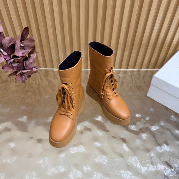 CE 26s Wedge Combat Boots 5cm Gum Leather 131250