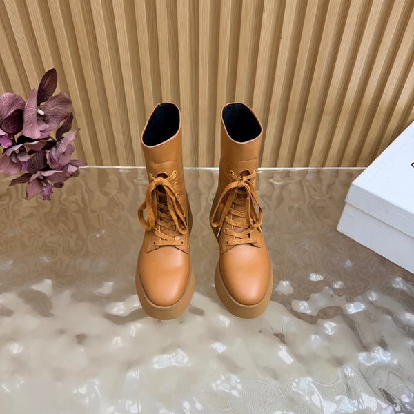CE 26s Wedge Combat Boots 5cm Gum Leather 131250