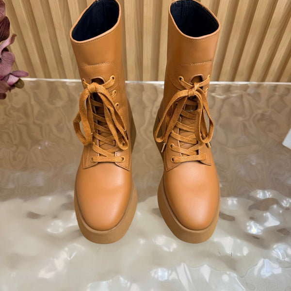 CE 26s Wedge Combat Boots 5cm Gum Leather 131250