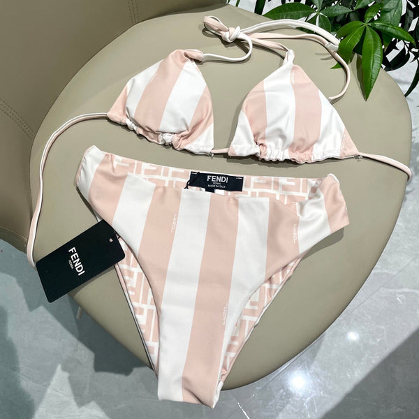 Fendi Swimsuit Pink White Technical Fabric 180516