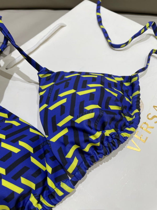 Versace Two-Piece Bikini Blue Colorful 201828