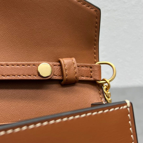 Celine WOC Triomphe Brown Cowhide
