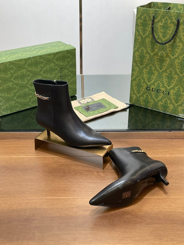 GG 26s Signoria Ankle Boot 4.5cm Black Cowhide 997220
