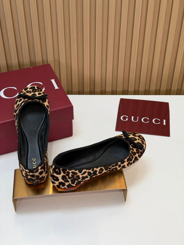 GG 26s Ballerina With Bamboo Flats Leopard Horsehair 997174