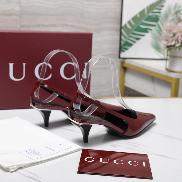 GG Cruise 2026 Slingback 55mm Burgundy Sheepskin 601092