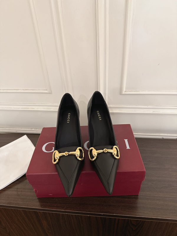 GG Boulevard Pumps 7.5cm Black Leather 888854