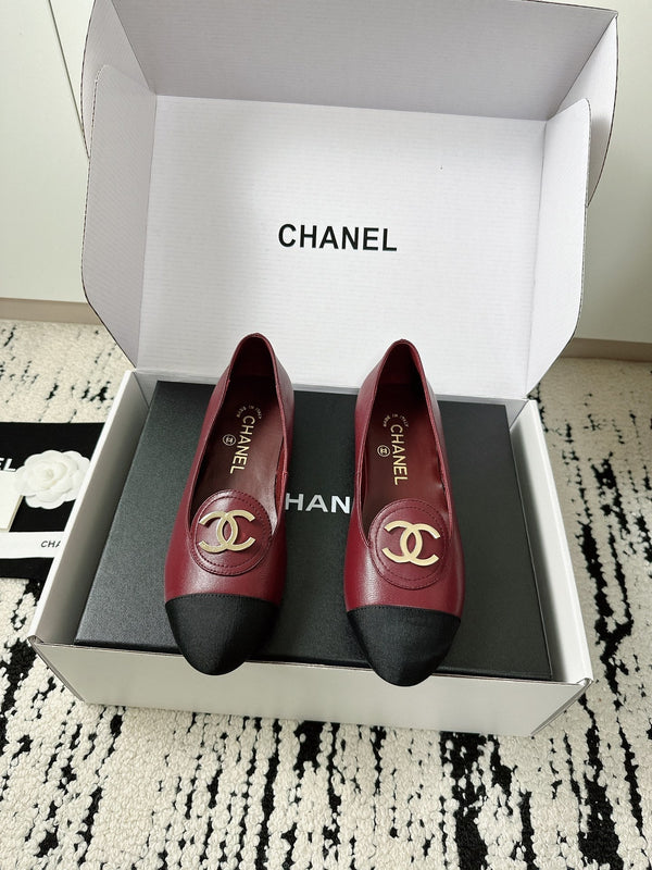 CC SS 2026 Pre Moccasin Black Burgundy Calfskin 628307